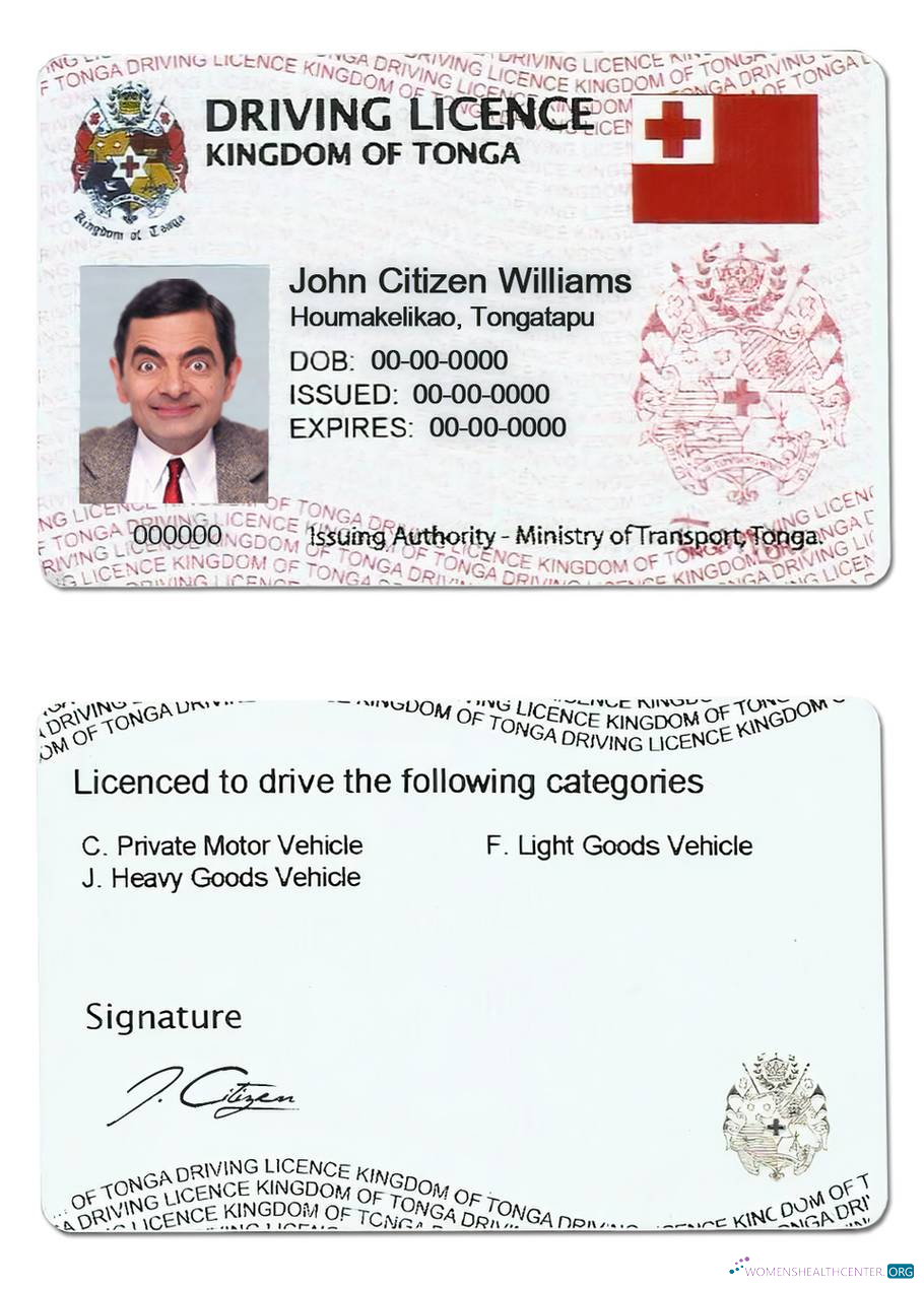 download Tonga driving license